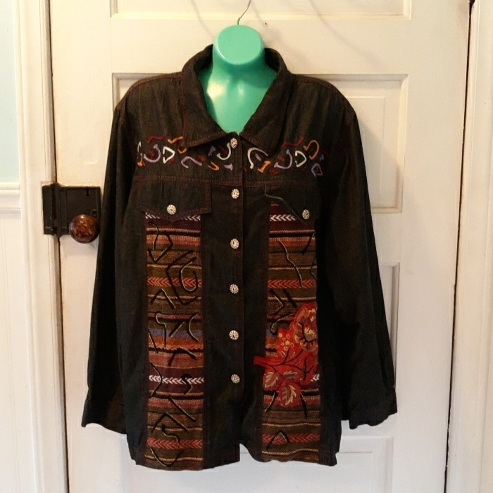 Alex Kim 2X indian blanket shirt